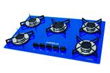 Cooktop 5 Bocas Ultra Rápido GLP Chamalux Bivolt Azul