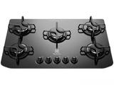Cooktop 5 Queimadores e Mesa em Vidro Temperado Preto (GC70V) - Electrolux