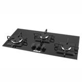Cooktop a Gás 3 Bocas Built Slim Bivolt Automático Preto