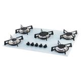 Cooktop à Gás 5 Bocas Fischer Fit Line Vidro Acendimento Super Automático