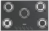 Cooktop à gas 5 bocas tramontina glass brasil - preto