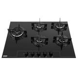 Cooktop a Gás 5 Bocas Tripla Chama Franke Glass Bivolt Preto