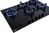 Cooktop a Gás 5 Bocas Tripla Chama Lateral Preto Franke
