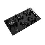 Cooktop a Gás Brastemp Gourmand Preto 5B Acendimento Superautomático Quadrichama Bivolt BDT86AEUNA