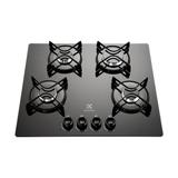 Cooktop a Gás Electrolux Preto com 4 bocas, Queimadores Selados e Grades Individuais Bivolt GC60V
