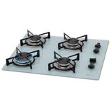 Cooktop a Gás Fischer 4 Bocas Vidro Branco Bivolt 1519-5902