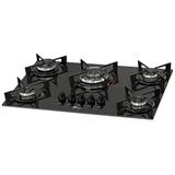 Cooktop a Gás Fischer Fit Line, Preto, 26300-57079, 5 Queimadores, TC Mesa Vidro