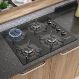 Cooktop a Gás Itatiaia NG 4Q Preto 4 Bocas Acendimento superautomático Bivolt