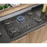 Cooktop a Gás Itatiaia NG 5Q Preto 5 Bocas Acendimento superautomático Bivolt