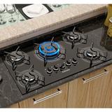 Cooktop a Gás Itatiaia NG 5Q TC Preto 5 Bocas Tripla Chama Bivolt