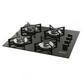 Cooktop a Gás Suggar 4 Queimadores Vidro Preto Bivolt FG4004VP
