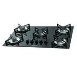 Cooktop a Gás Suggar 5 Queimadores Tripla Chama Vidro Preto Bivolt FG5305VP