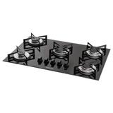 Cooktop a Gás Suggar FG5005VP Preto 5 Bocas Acendimento superautomático Bivolt