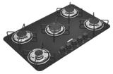 Cooktop a Gás Tramontina Brasil 5GG 70 Vidro Temperado Preto Acendimento Automático 5 Queimadores