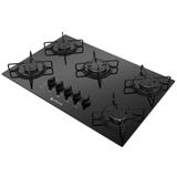 Cooktop Atlas 5 Bocas Agile Preto com Acendimento Super automático - Bivolt - Atlas eletrodomésticos