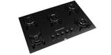 Cooktop brastemp gas mesa vidro preto 5 bocas bdd75aeuna