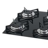 Cooktop Fischer 4 Bocas Vidro Temperado Chama Rápida Preto 1519