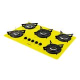 Cooktop Fogatti 5 Bocas à Gás V500x Amarelo