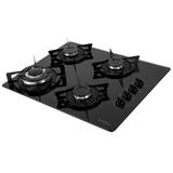 Cooktop Nardelli NV4 Vidro Tripla Chama 4 Bocas Preto Bivolt