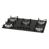 Cooktop Vidro Preto 5Q Gás 1642-6985 Fischer