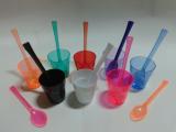 Copinhos Para Doces 10 Ml C/ 150 Unidades Com 3 Cores Sortidas - Colher De Brinde - Descarfest