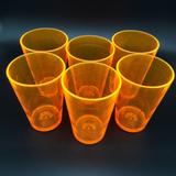 Copo 360ml Acrílico - Drink Cerveja Festa Balada Drink Cup NEON Laranja kit com 10 copos - Fábrica de utilidades