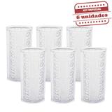 Copo Acrílico Durável Suiço Cristal 350ml 6 unidades Bezavel - Festabox