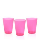 Copo Acrílico Pic Rosa 200ml 10 unidades Plastilânia