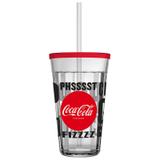 Copo Americano Coca Cola com tampa e canudo 450ml Nadir