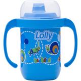 Copo Antivaz. C/Alça 250 ML Azul - Lolly baby