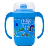 Copo Antivazamento com Alça 250ml Azul - Lolly