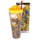Copo Canudo 2 Em 1 650ml Homer Simpson Zona Criativa