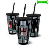 Copo Canudo Parede Dupla 500ml Lorde Negro - Beek