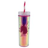 Copo Canudo Reto 450ml - Unicórnio - Zona Criativa