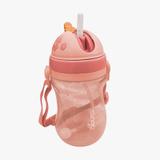 Copo Com Canudo 320ml Rosa Clingo
