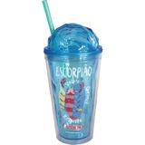 Copo com Canudo 450ml Zona Criativa Capricho Escorpião