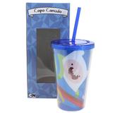 Copo com Canudo Adventure Time 500 ml - Zona criativa