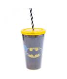 Copo Com Canudo Batman 450ml - Liga Da Justiça (Desenho) - Dc comics