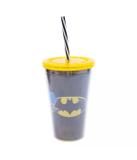Copo Com Canudo Batman 450ml - Liga Da Justiça - Minas presentes
