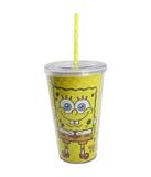 Copo Com Canudo Brothers 450ml - Bob Esponja - Minas presentes