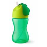Copo com Canudo Curvado 300ML Verde Philips Avent