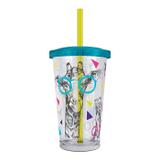 Copo Com Canudo Divertido 650Ml Girafa Art House - Art house1