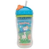 Copo com Canudo e Tampa - 350 Ml - Happy Friends - Buba