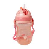 Copo com Canudo e Válvula 320ml Rosa Clingo C2353