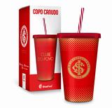 Copo com canudo serie ouro - internacional - Brasfoot
