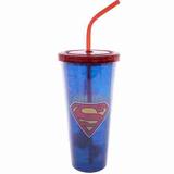 Copo Com Cubos De Gelo Super Homem 600ml - Liga Da Justiça - Dc comics
