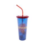 Copo Com Cubos De Gelo Super Homem 600ml - Liga Da Justiça - Village