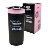 Copo com Prensa Francesa Palavras Inspiram 450 Ml - Cardosoutl