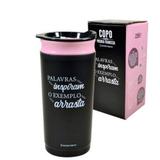 Copo com prensa francesa Palavras inspiram 450 ml - Zonacriativa