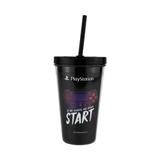 Copo Com Tampa E Canudo Playstation 500 Ml - Kathavento
